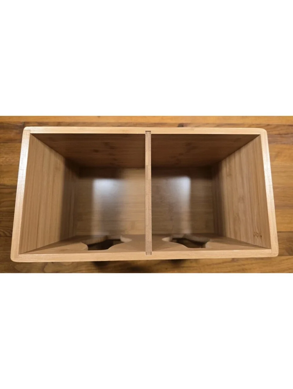 Seville Classics Bamboo Plastic Bag Organizer